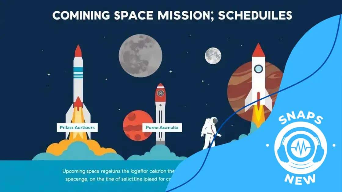 New space mission schedules